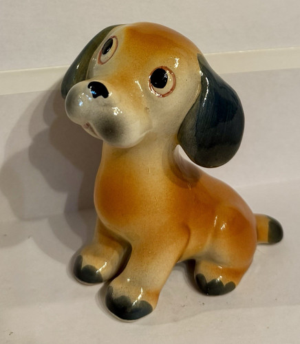 Keramikfigur hund sitzend - hund,