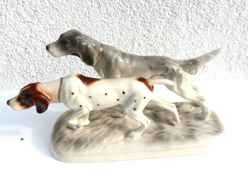 Porzellan keramik hund zwei - ,