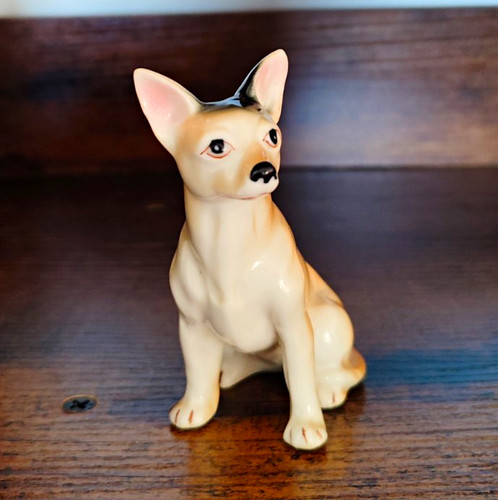 Keramik hund figur - hund, sitzend