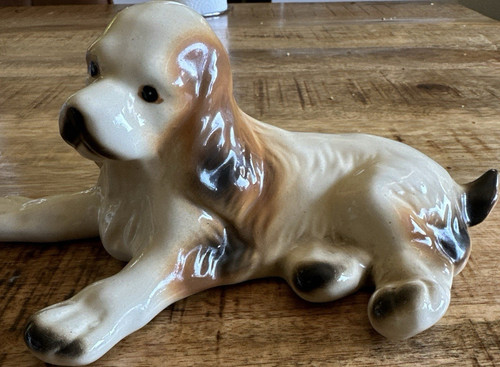 Keramikfigur hund liegend - keramikfigur,