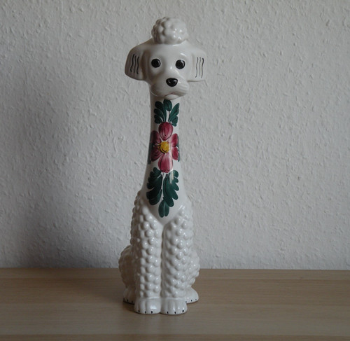 Gmunder keramik hund pudel - gmunder,