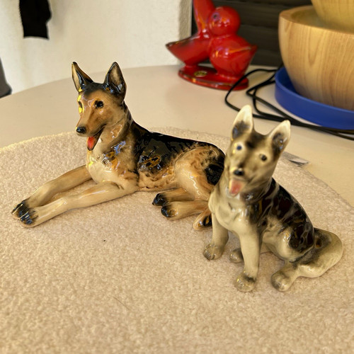 Keramik figur schäferhund - keramik,