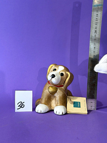 Thun keramikfigur hund liegend - keramikfigur,