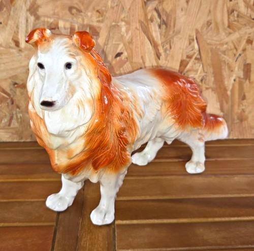 Keramik hundefigur collie - hundefigur,