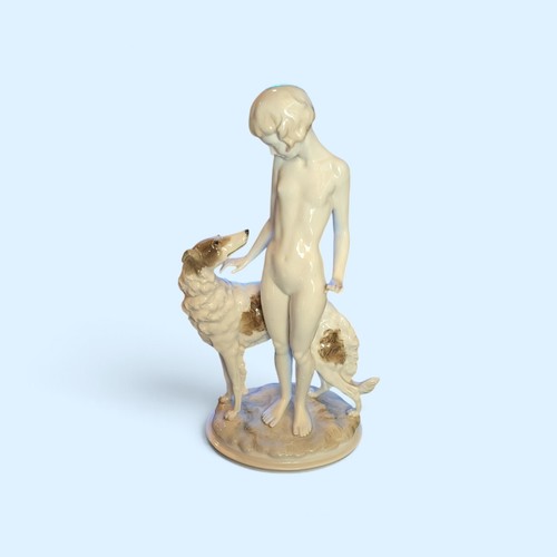 Mädchen mit hund - mädchen, porzellan