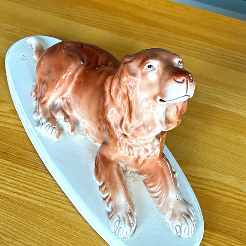 Vintage porzellanfigur hund - vintage,