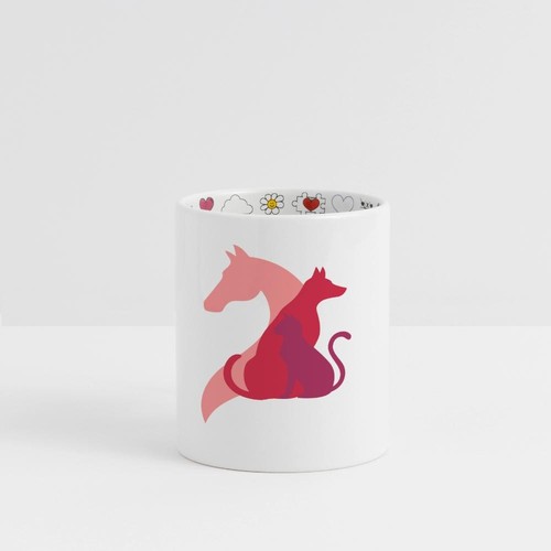 Tasse tierliebe pferd hund - tasse,