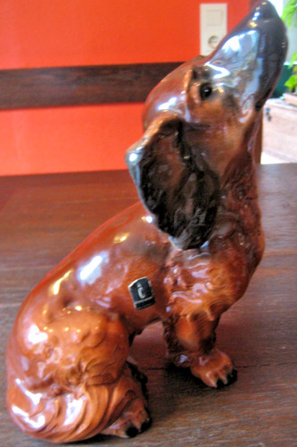 Cortendorf dackel keramikfigur - cortendorf,