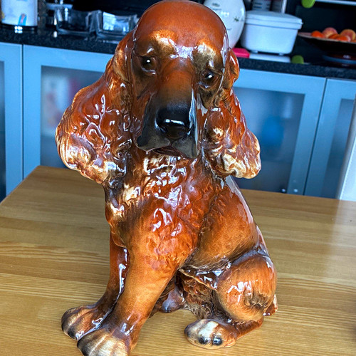 Große keramik hund figur - keramik,