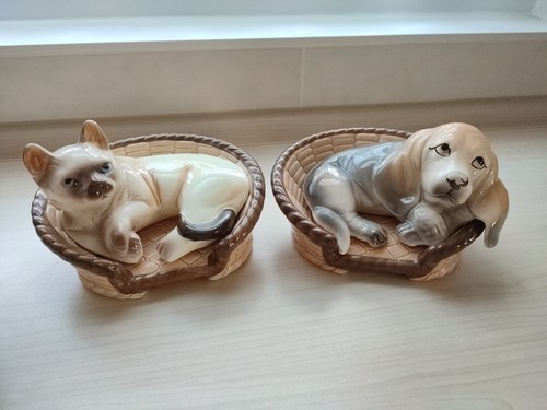 Keramik figuren katze - katze, im