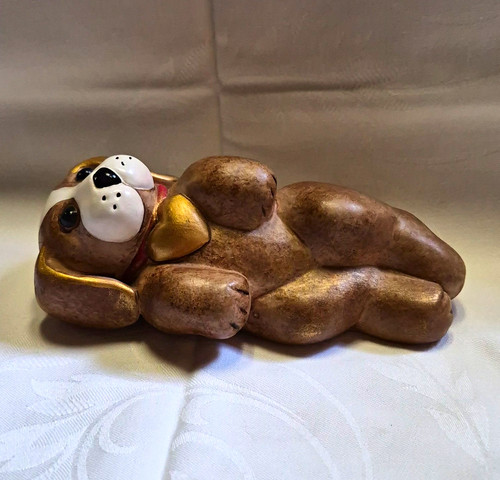 Thun keramikfigur hund liegend - thun,