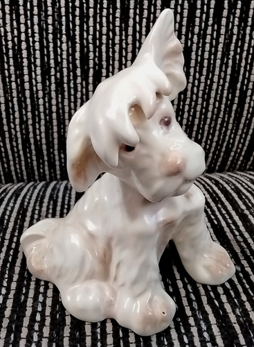 Vintage porzellan hund - vintage,