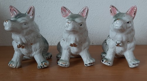 Porzellan keramik hund - porzellan, /