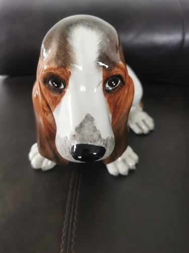 Keramik hundefigur basset - keramik,