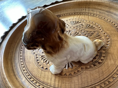 Keramik figur hund spaniel - figur,