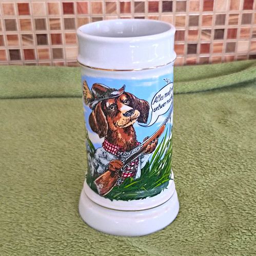Keramik bierkrug mit henkel - keramik,