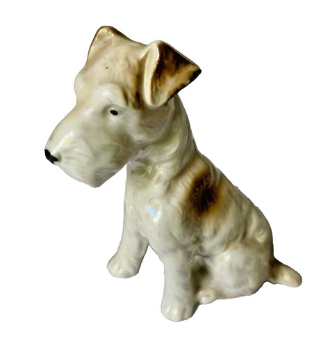 Keramikfigur hund sitzend - keramikfigur,